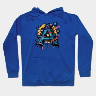 Letter A design graffity style Hoodie